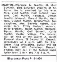 Martin, Clarence A